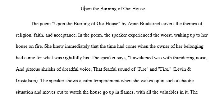 Research paper about Anne Bradstreet and her works, To My Dear and Loving Husband, In Reference to Her Children 23 June 1659