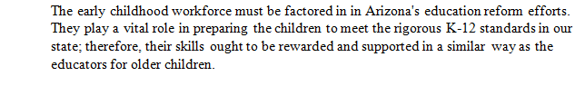 AN INCREMENT OF EARLY CHILDHOOD WORKFORCE COMPENSATION