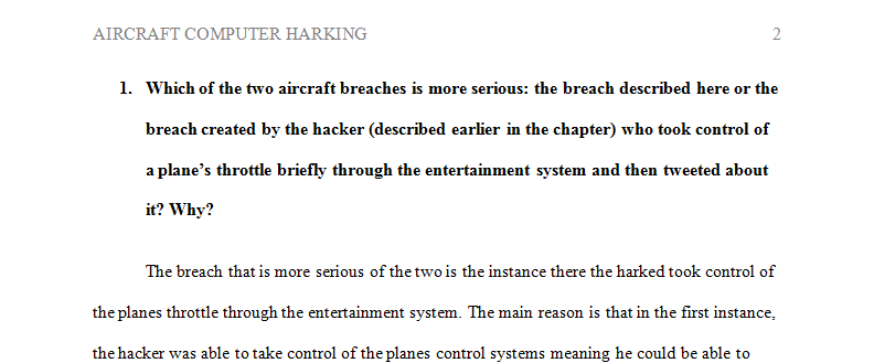 Aircraft Computer Harking