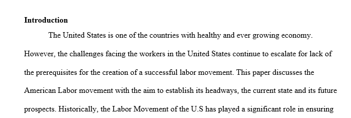 American Labor Movement