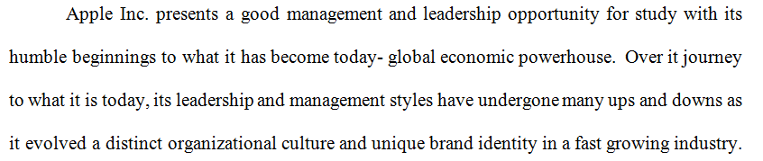 Management at a Company