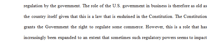 Business Law and Government Regulations