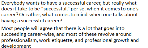 Career Success