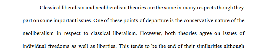 Classical Liberalism and Neoliberalism