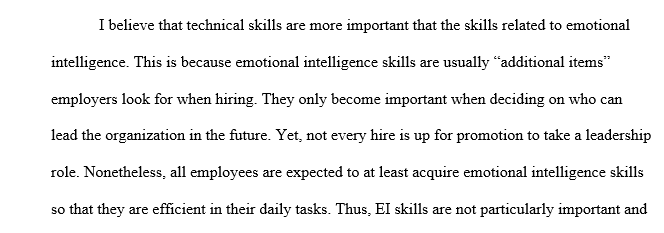 Emotional Intelligence Assignment