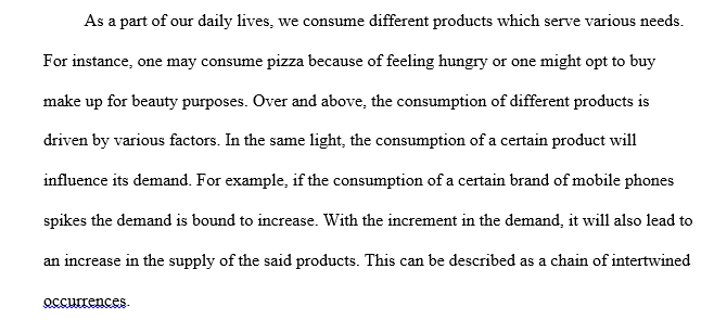 Factors influence the demand for the product