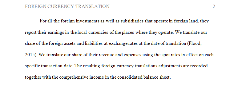 Foreign Currency Translation