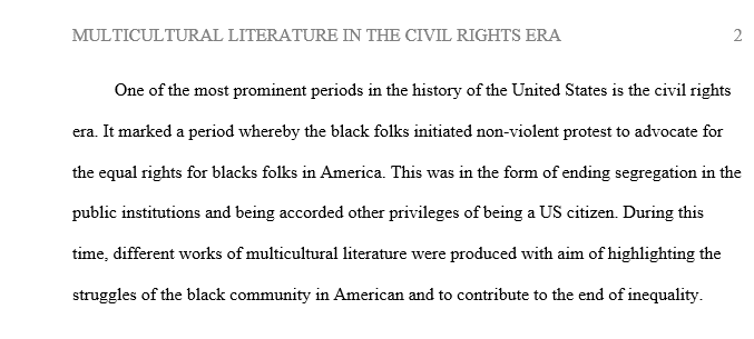 Multicultural Literature and the Civil Rights Era  