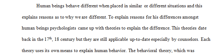Describe the similarities and differences between Behavior