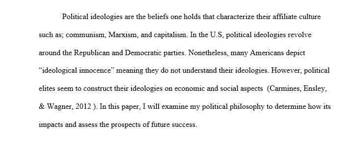 Political ideologies and how they are applied to American government
