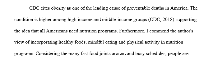 Public nutrition programs