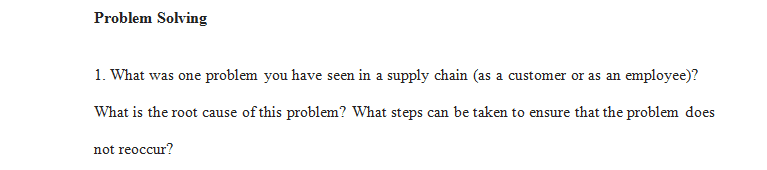 Supply Chain Management