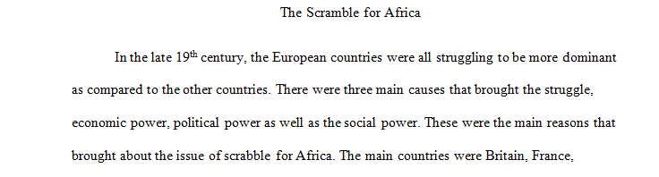 The Colonization of Africa