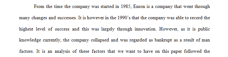 The Rise and Fall of Enron