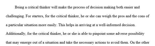 The Value of Critical Thinking