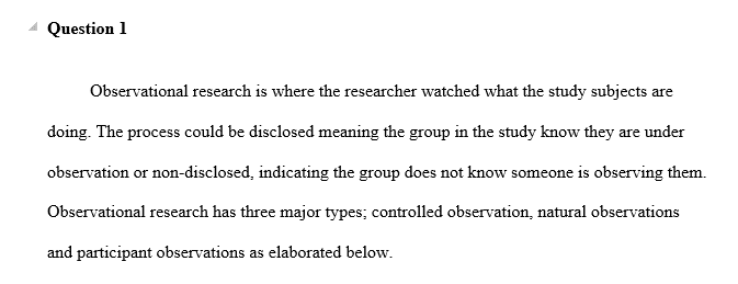 Types of observational research