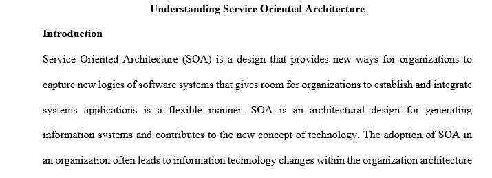 Understanding Service Oriented Architecture