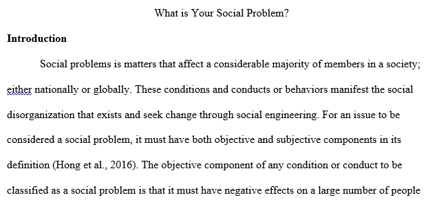 What is your social problem