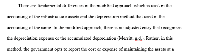 Accounting for infrastructure assets