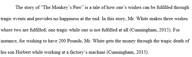 Analysis of The Monkey's Paw