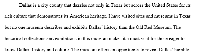 Aspect of the museum/site in detail that relates to U.S. history