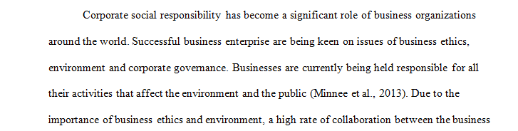 business ethics responsibility towards environment 