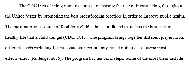CDC Breastfeeding Initiative