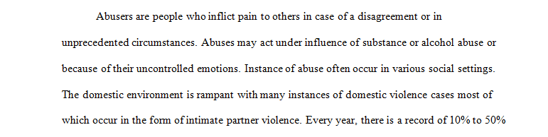  characteristics of abusers in domestic violence