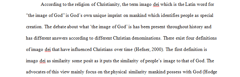 What is the Christian concept of the imago dei