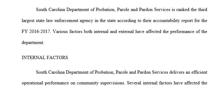 Deficiencies within the criminal justice organization.