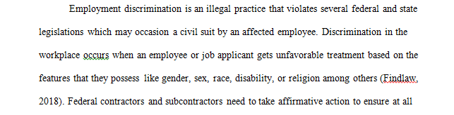 Discrimination in Employment