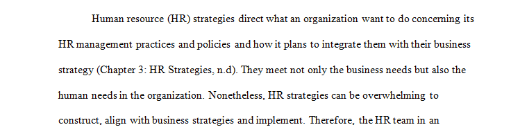 Assess whether individual HR departments should have strategies