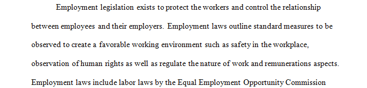 employment legislation exist