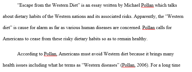 Escape From Western Diet And Its Impact