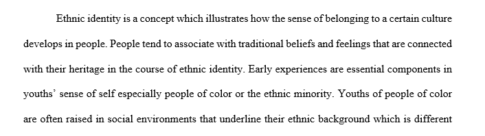 ethnic identity of persons of color