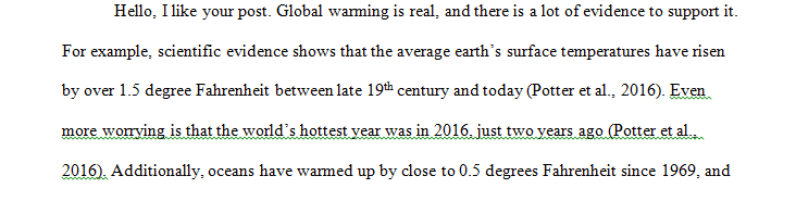 EVIDENCE OF GLOBAL WARMING