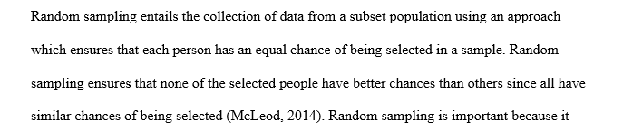  explain the importance of random sampling