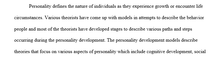 Frameworks for understanding personality