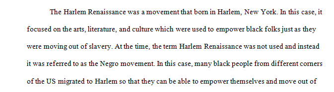 Harlem Renaissance Movement