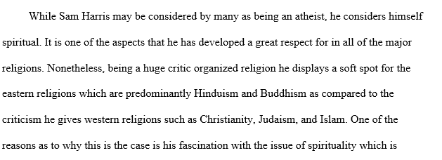 Harris and Eastern Religions