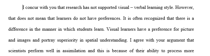 How does learning style influence educational intervention 