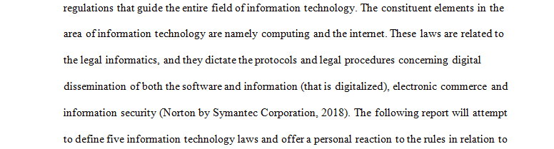 IT LAWS RELEVANT TO US