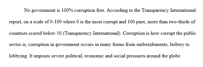 Is every government corrupt free