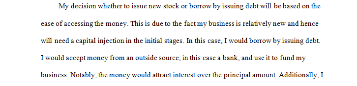 Issue Equity or Debt