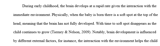 Knowledge of brain development 