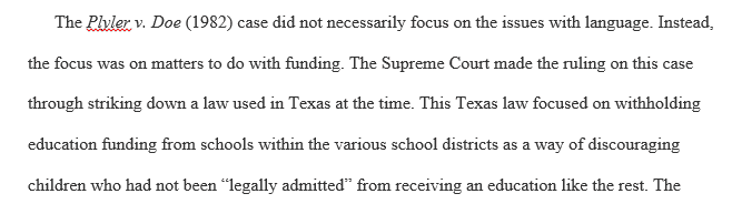 Legislative Effects on English Language Learning