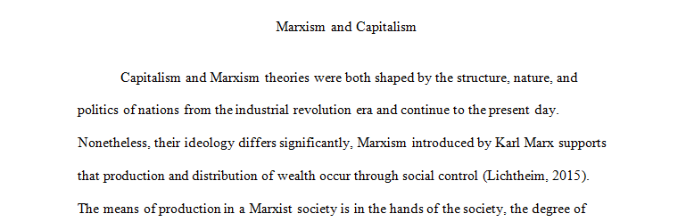 Marxism and Capitalism