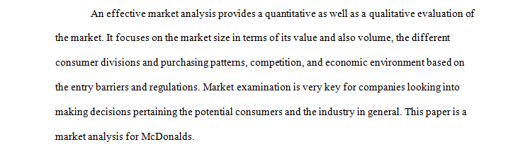 McDonalds Market Analysis