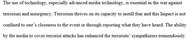 Media Influence in Combating Terrorism