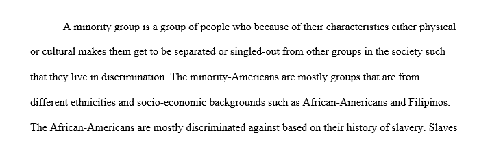 Minority-Americans in American societies